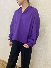 cotton jersey skipper tops/purple