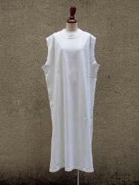16s cotton sleeveless dress/white