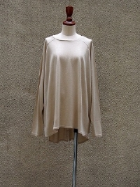 washable wool blend tops/beige