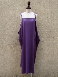 wool blend apron dress/purple