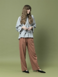 Linen Cotton Gather Blouse